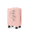 Walizka kabinowa Wings ABS+ 20" Customized SOFT PINK FLOWER
