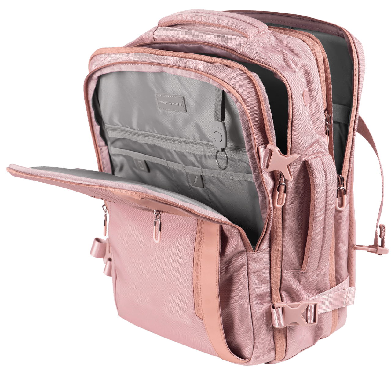 WINGS Plecak wielofunkcyjny SKYLARK poszerzany PINK SKYLARK COLLECTION