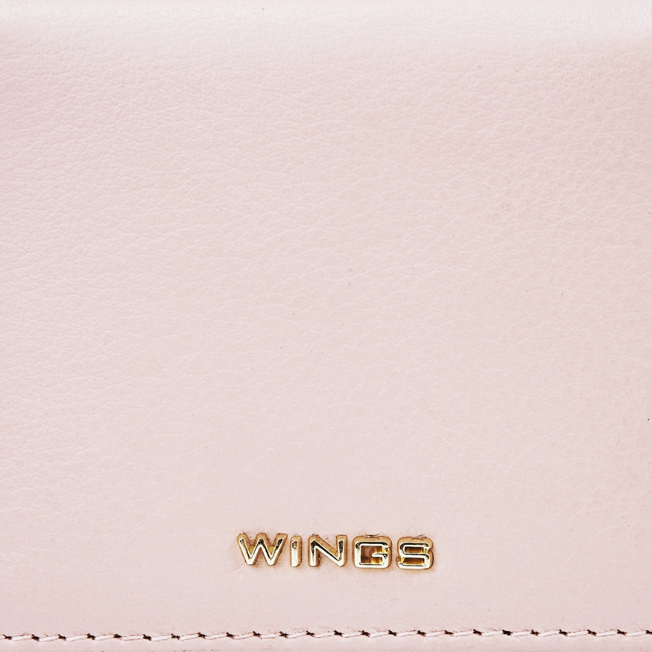 Mały portfel damski WINGS ze skóry naturalnej PINK LEATHER COLLECTION