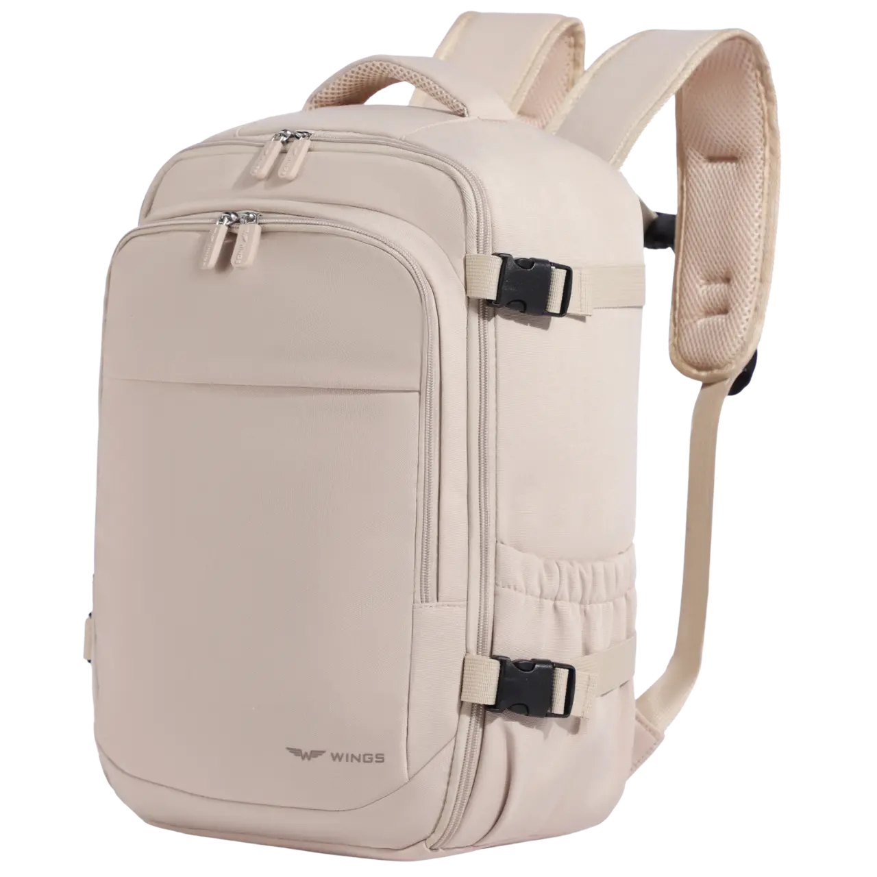 Plecak kabinowy WINGS bagaż podręczny Ryanair i Wizz Air, lekki plecak podróżny KHAKI CABIN BACKPACK