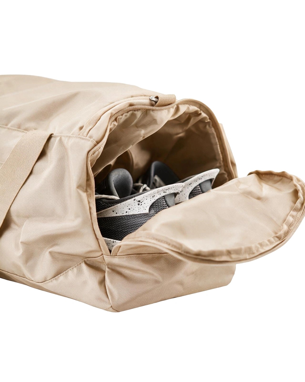 Torba sportowa WINGS podróżna na siłownię z kieszenią na obuwie BEIGE