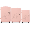 Komplet 3 WALIZEK Wings ABS+ Customized PINK TRAVEL