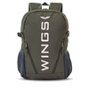 Plecak szkolny WINGS młodzieżowy 23L laptop 17 cali z kieszeniami bocznymi GREEN