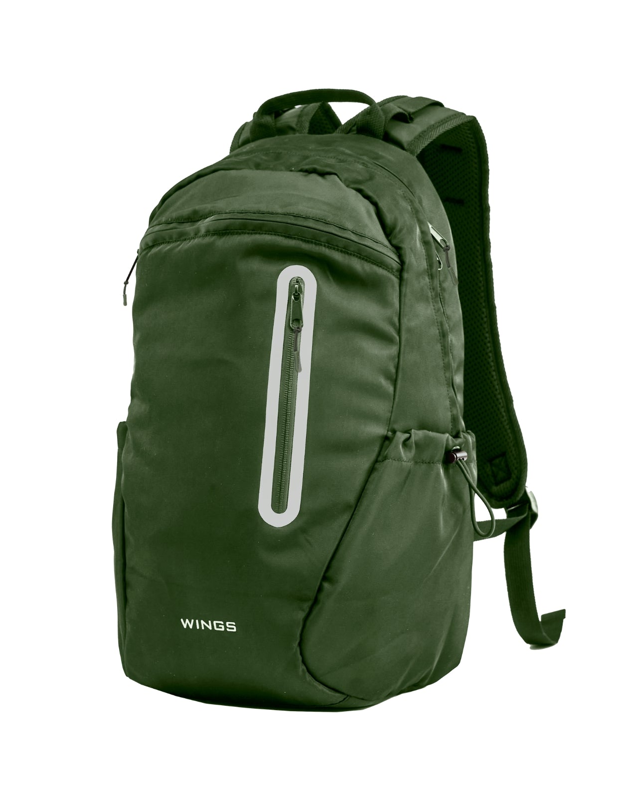 Plecak szkolny WINGS 24L laptop 15,6 cala z odblaskami i organizerem A4 GREEN