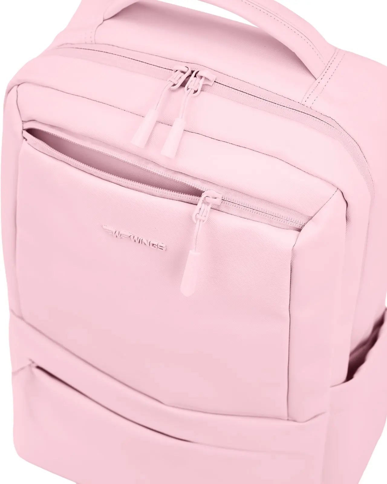 Plecak kabinowy WINGS CBP003 bagaż z kieszenią na laptop i systemem wentylacji pleców PINK CABIN BACKPACK
