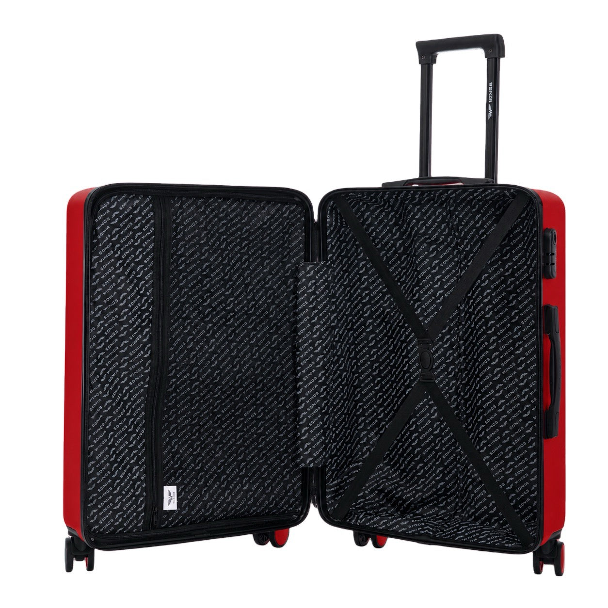 Walizka ŚREDNIA Wings ABS+ COOT 24" RED