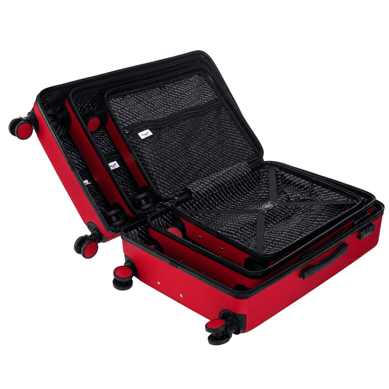 Walizka ŚREDNIA Wings ABS+ COOT 24" RED