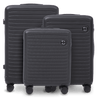 Komplet 3 WALIZEK Wings ABS+ COOT Black