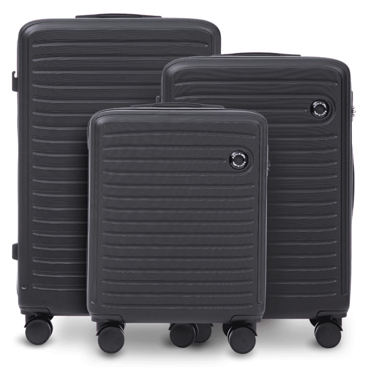 Komplet 3 WALIZEK Wings ABS+ COOT Black COOT COLLECTION