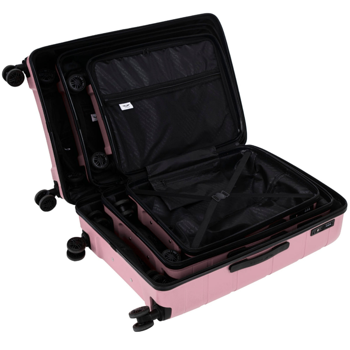 Komplet 3 walizek Wings HAWFINCH 3.0 polipropylen WHITE PINK