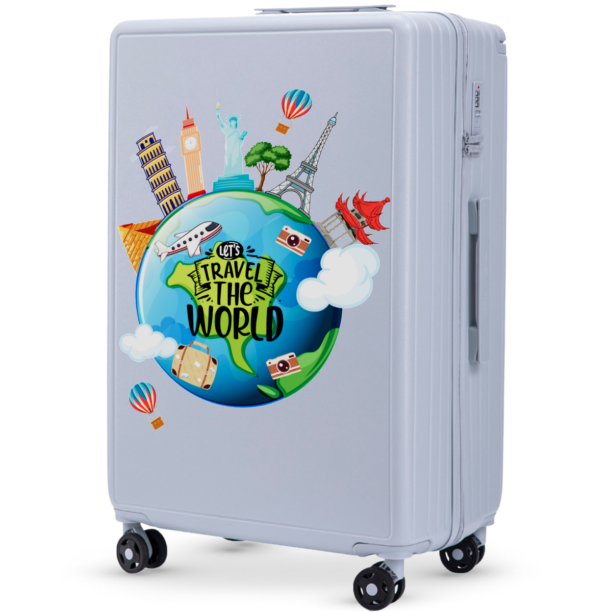 Walizka duża Wings ABS+ 28" Customized PASTEL BLUE TOURISM