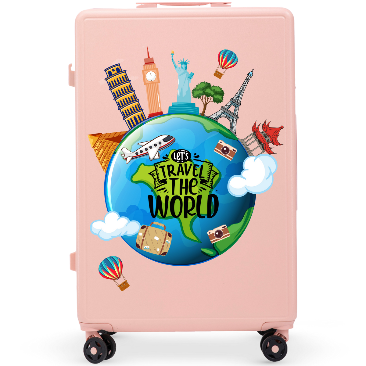 Walizka duża Wings ABS+ 28" Customized SOFT PINK TOURISM