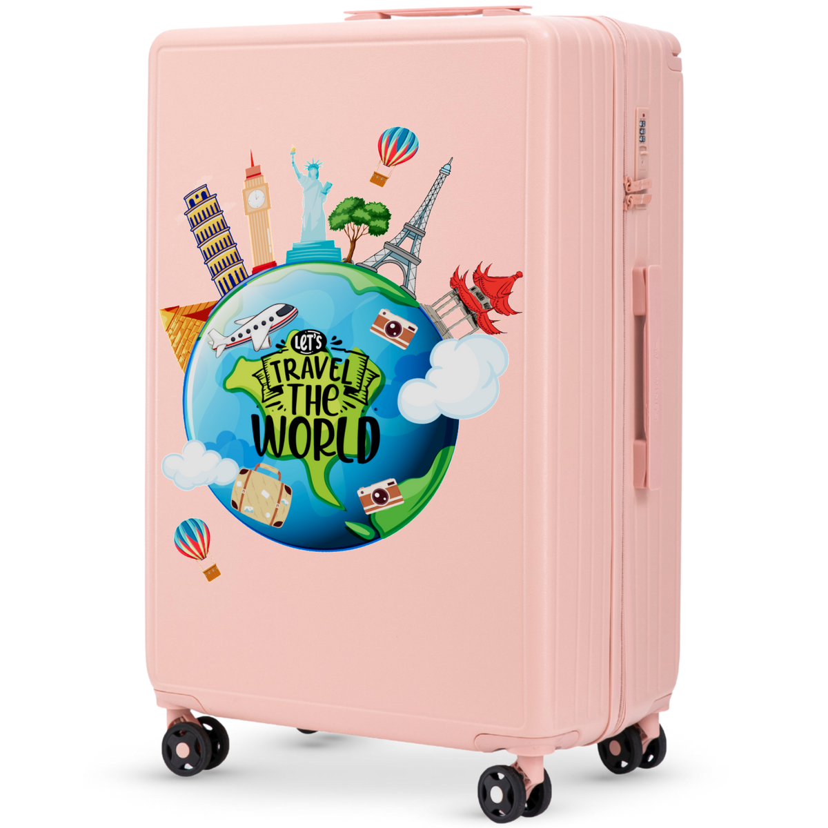 Walizka duża Wings ABS+ 28" Customized SOFT PINK TOURISM