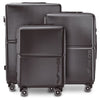 Zestaw 3 walizek Wings PC MAGPIE BLACK kauczukowe kółka