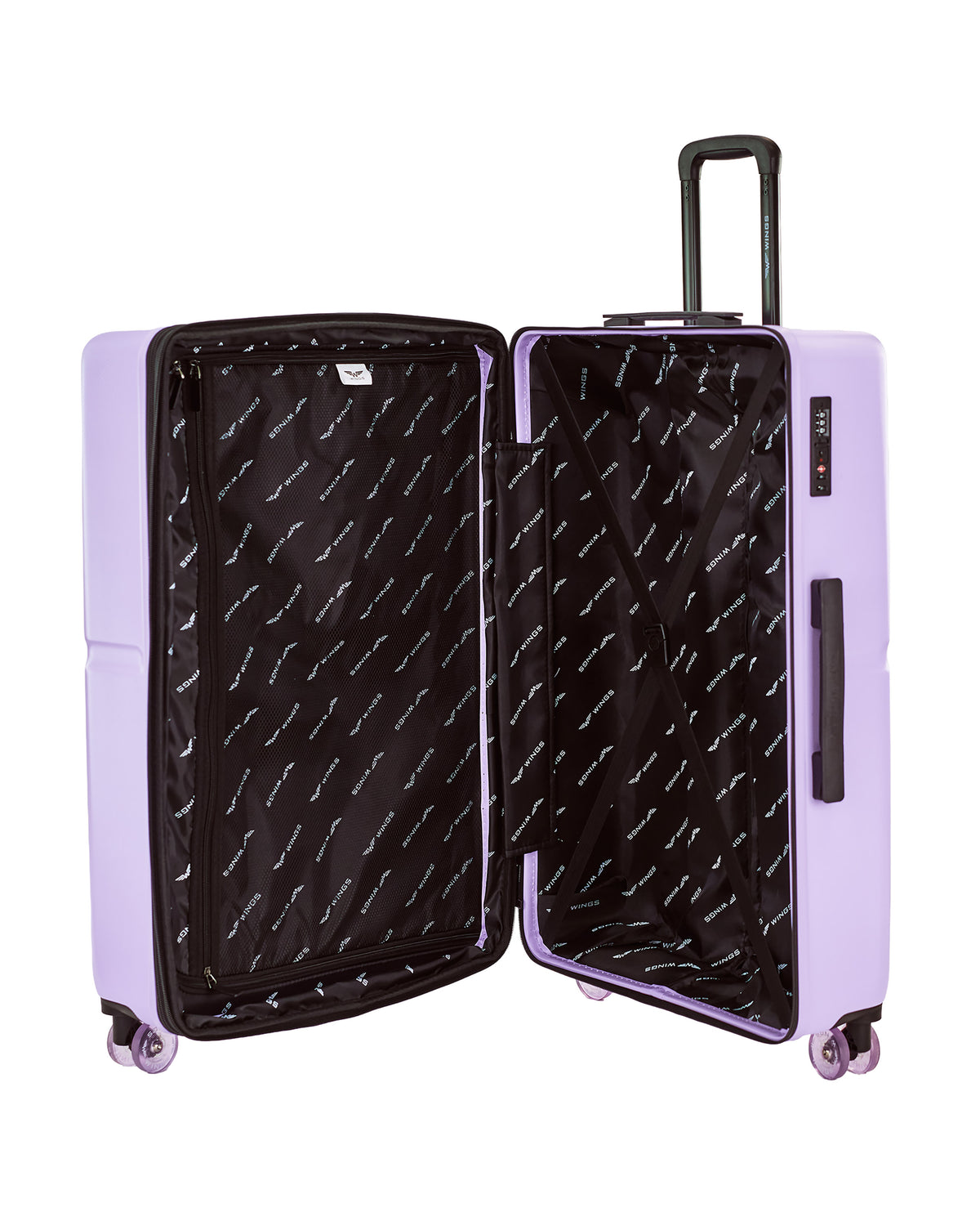 Walizka DUŻA WINGS MAGPIE 28" WHITE PURPLE