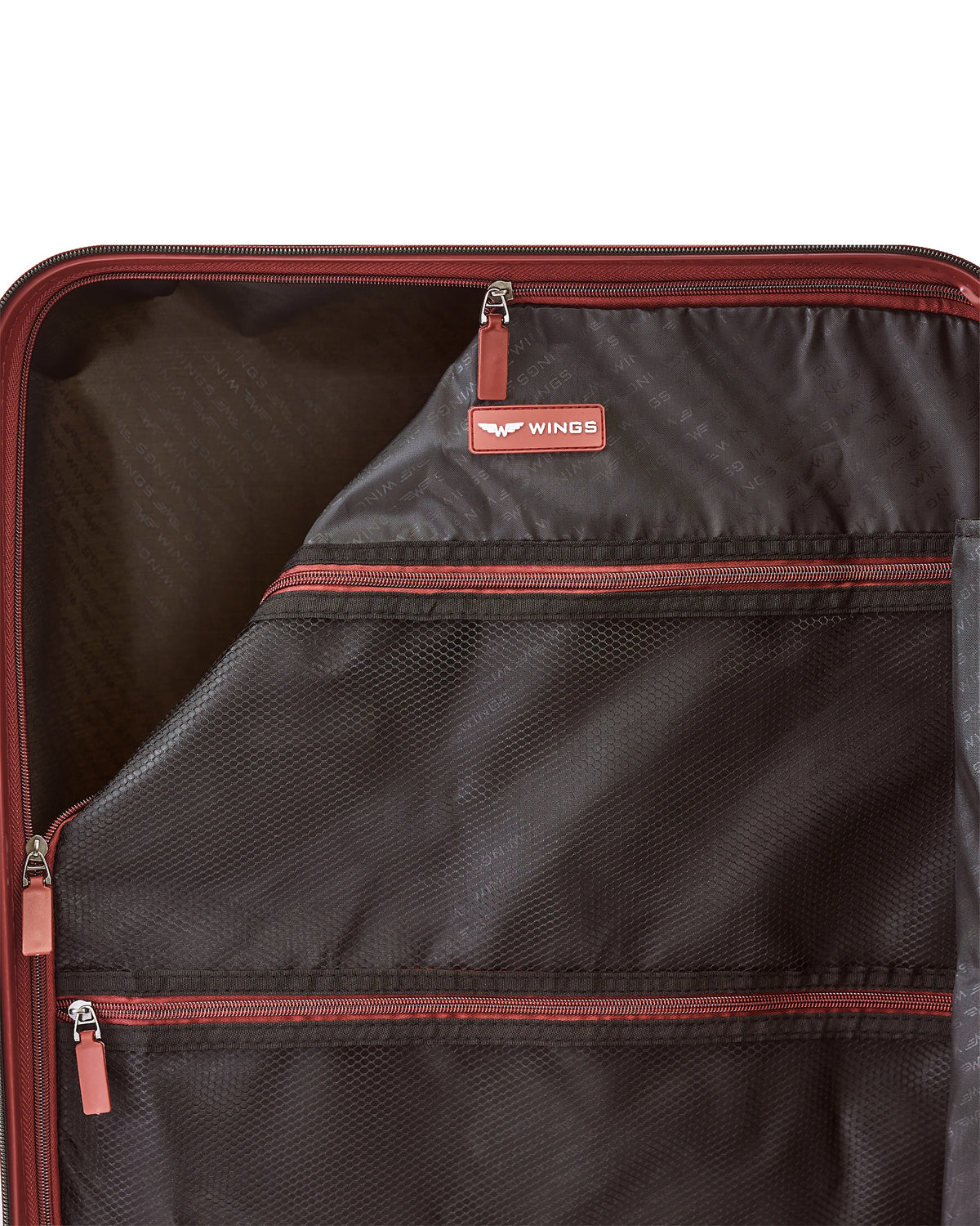 Walizka DUŻA WINGS PUFFIN 28" OFF WHITE + BURGUNDY