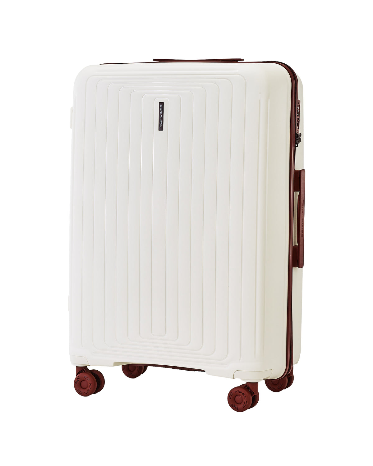 Walizka DUŻA WINGS PUFFIN 28" OFF WHITE + BURGUNDY