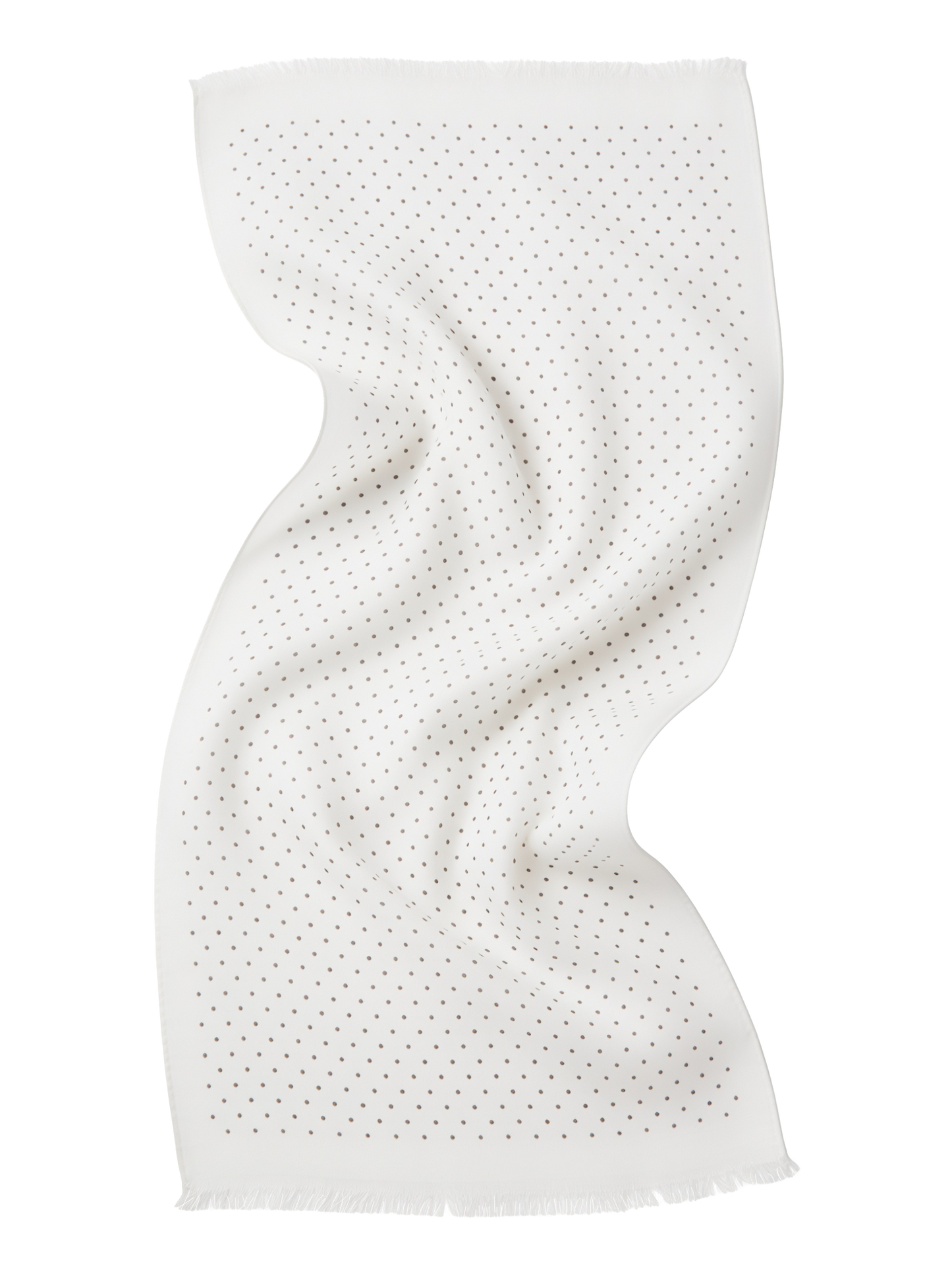 Chusta damska WINGS 180x90 cm czarno białe groszki