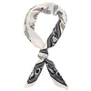 Apaszka damska WINGS 90x90 cm floral czarno kremowa