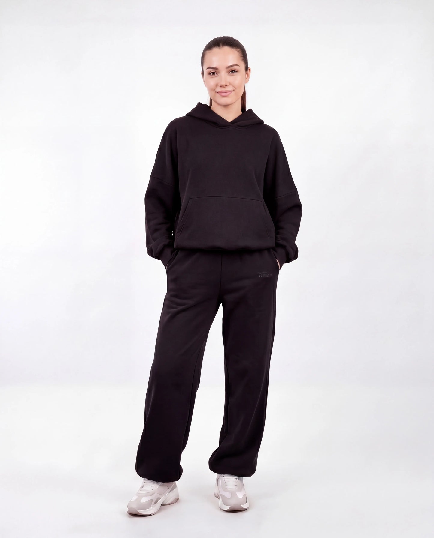 Komplet dresowy WINGS UNLEASH damski oversize bawełna BLACK WINGS UNLEASH