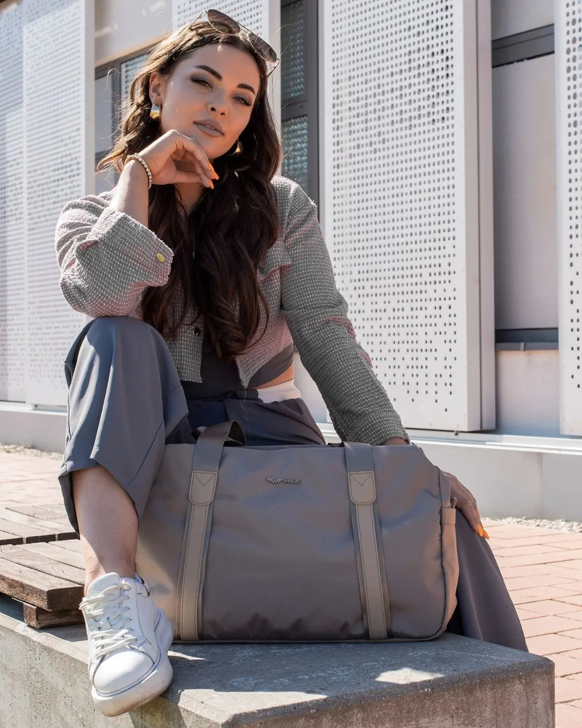 WINGS Torba sportowo - podróżna SKYLARK beige SKYLARK COLLECTION