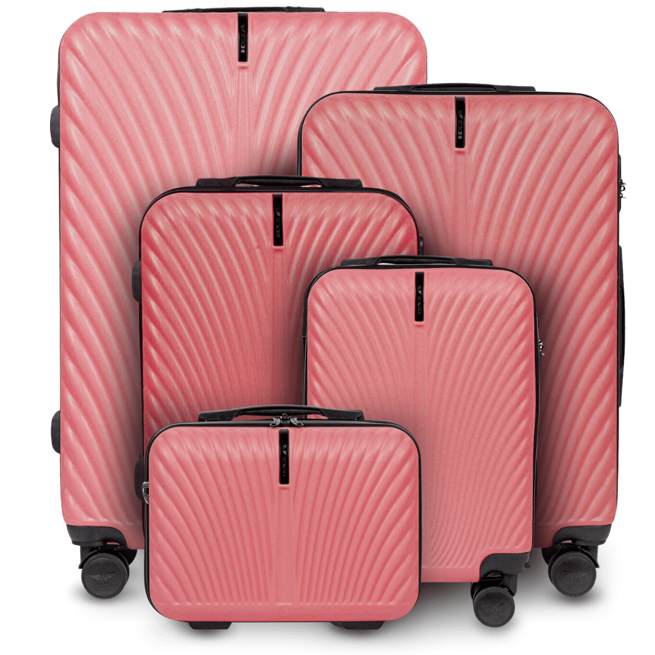 Komplet 5 WALIZEK Wings SWAN DIRTY PINK SWAN COLLECTION