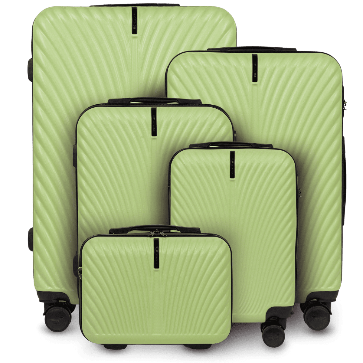 Komplet 5 WALIZEK Wings SWAN PISTACHIO SWAN COLLECTION