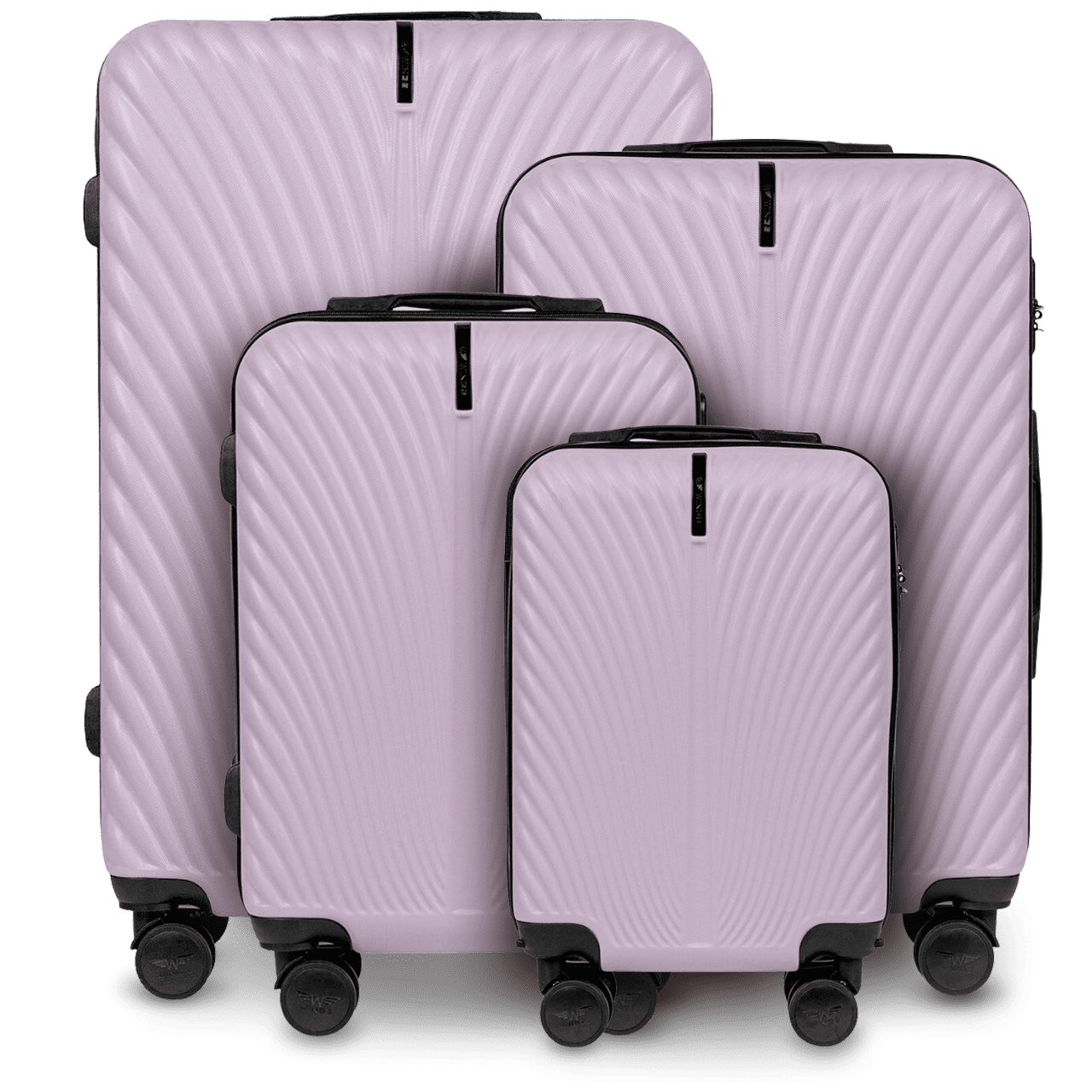 Komplet 4 WALIZEK Wings SWAN LIGHT PURPLE SWAN COLLECTION