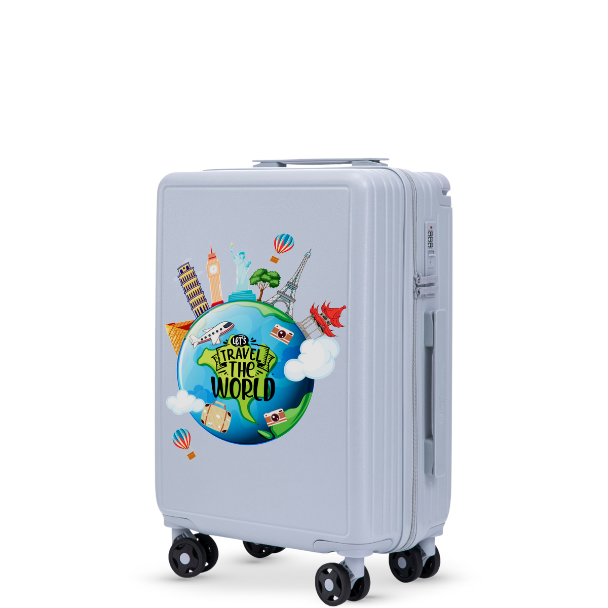 Walizka kabinowa Wings ABS+ 20" Customized PASTEL BLUE TOURISM
