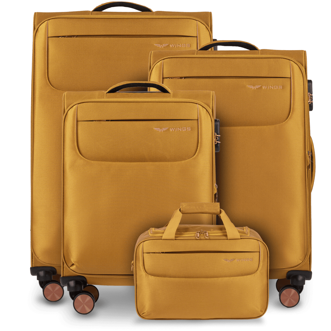 Zestaw 3 walizek TERN + torba podręczna Wings YELLOW