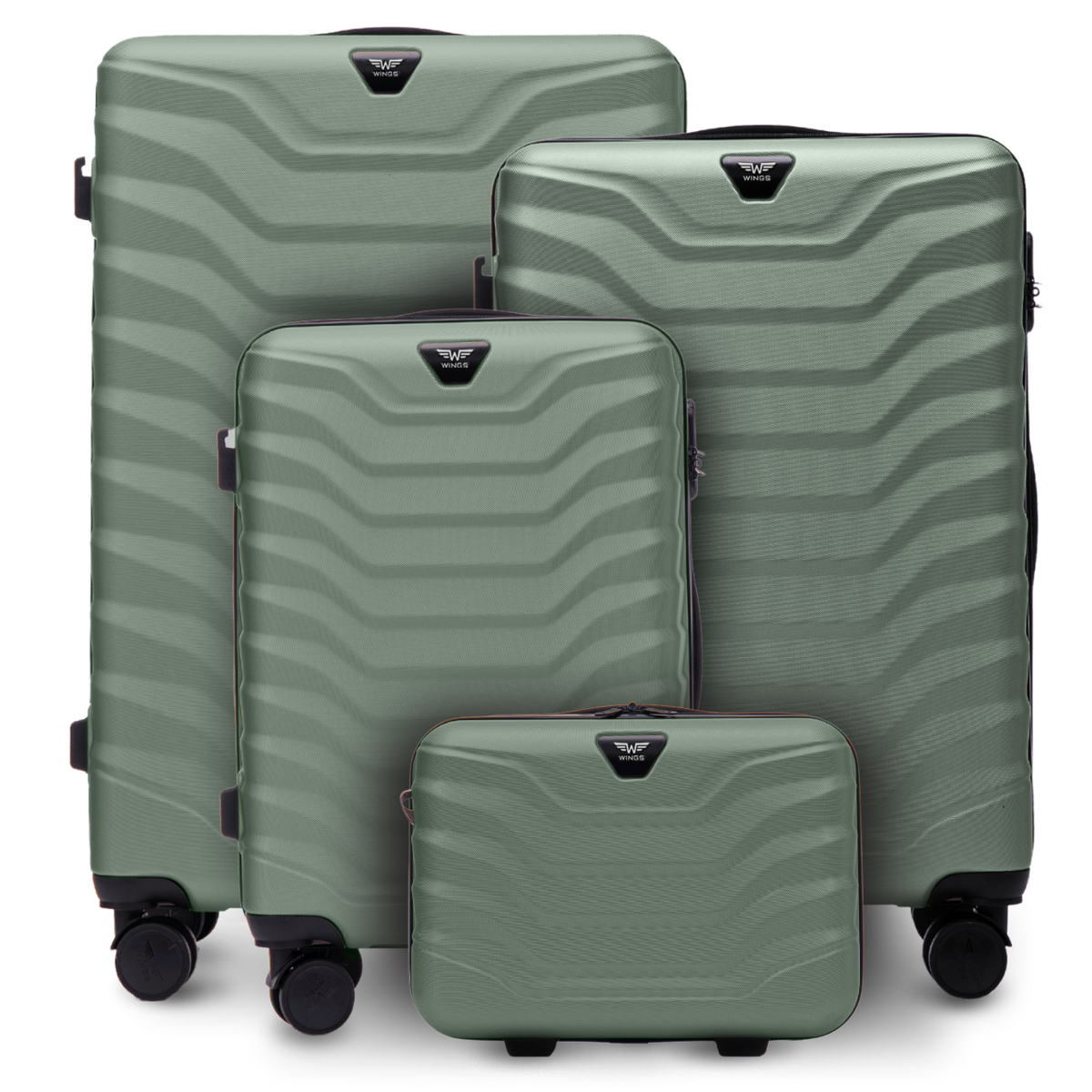 Zestaw 4 walizek Wings PEAFOWL 2.0 ARMY GREEN