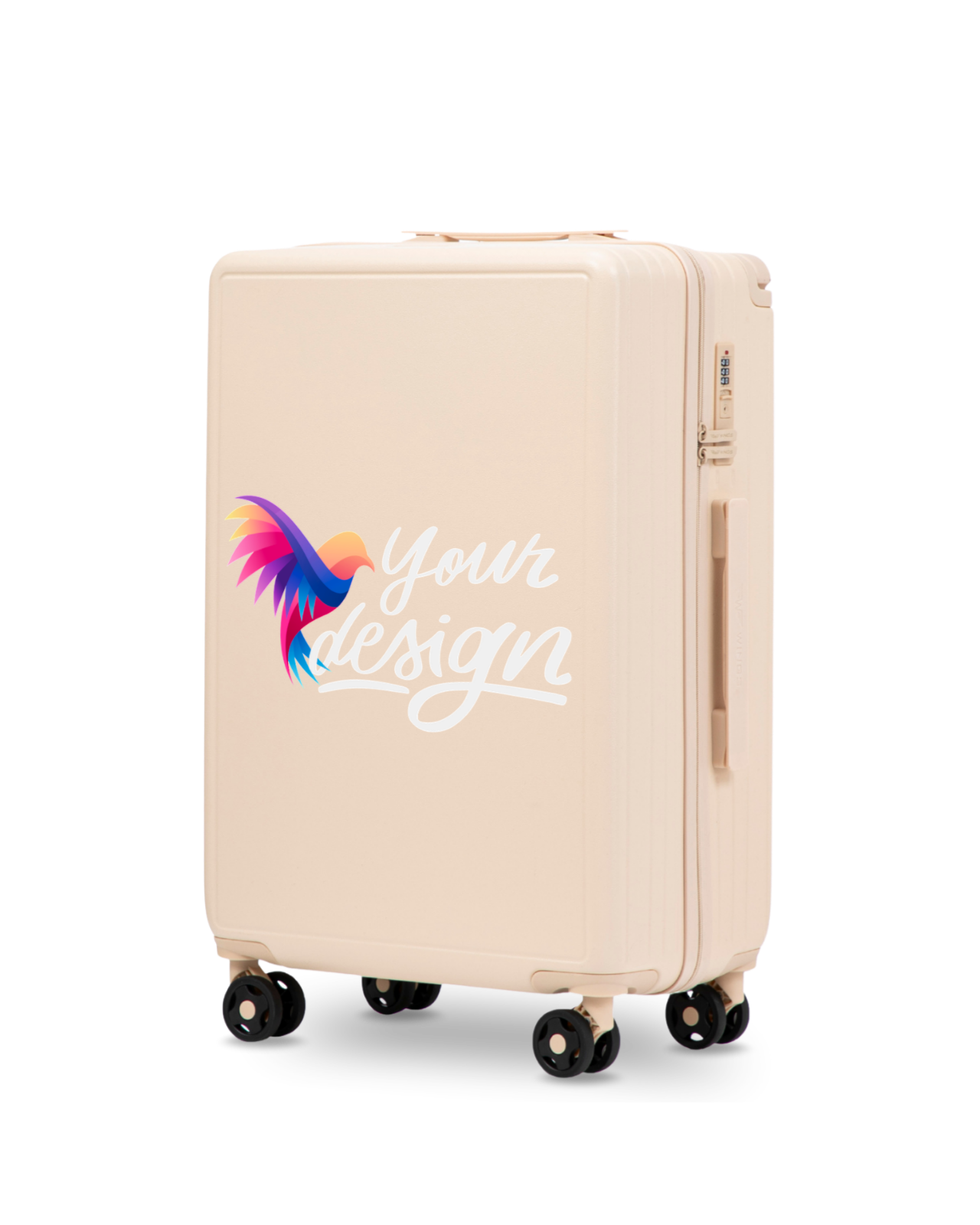 Walizka średnia Wings PERSONALIZED ABS+ 24" DIRTY WHITE