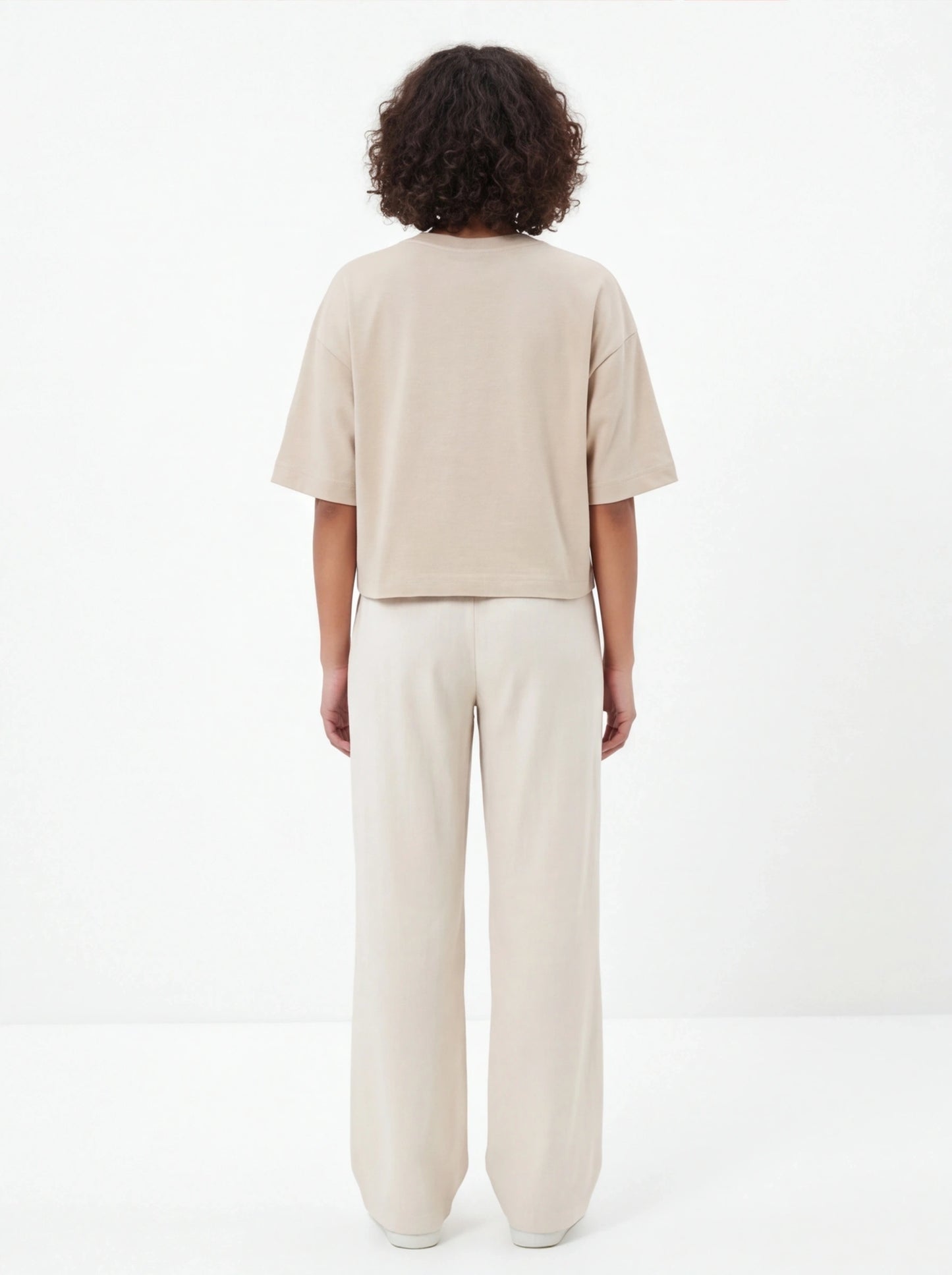 Koszulka damska oversize BEIGE