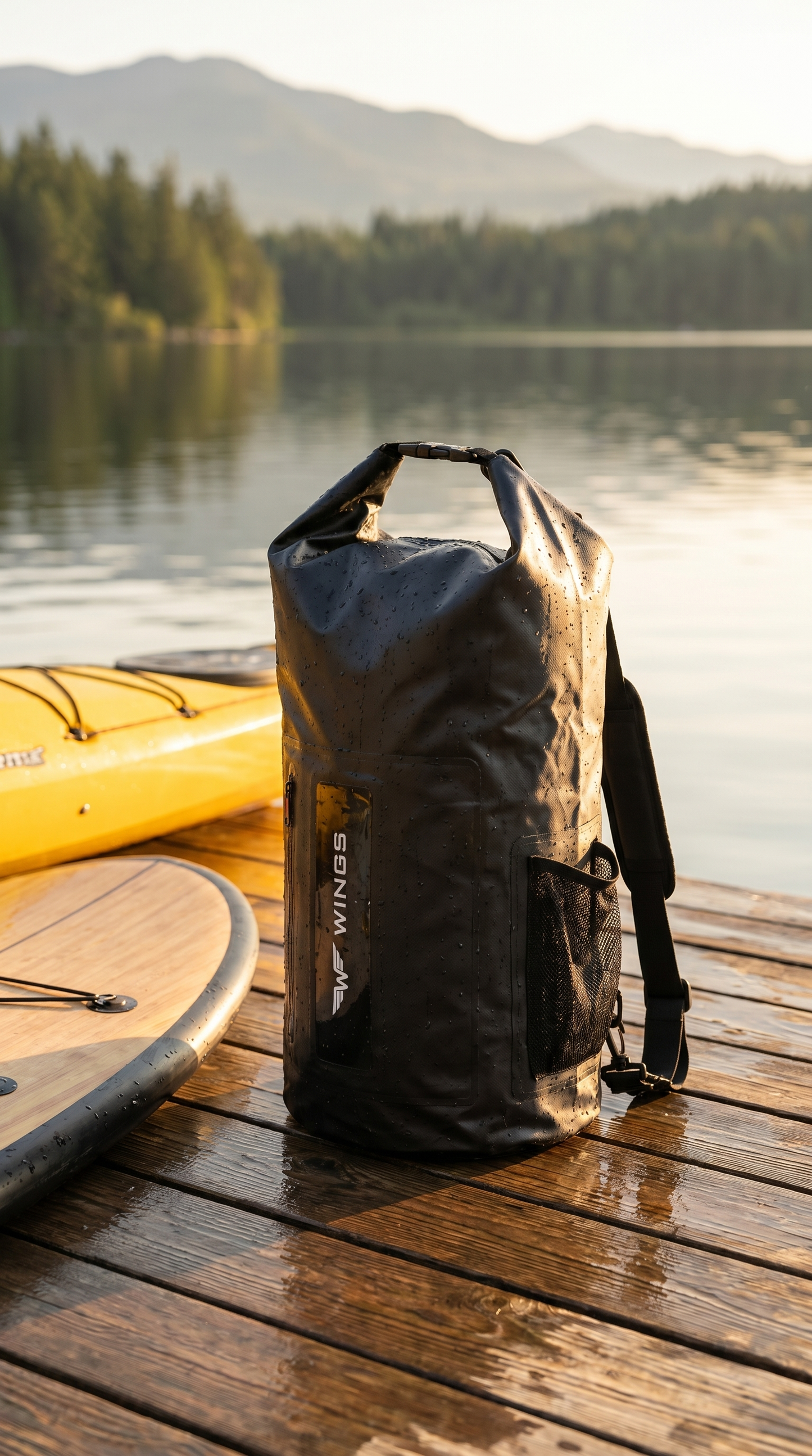 Dry Bag 22L z funkcją plecaka BLACK