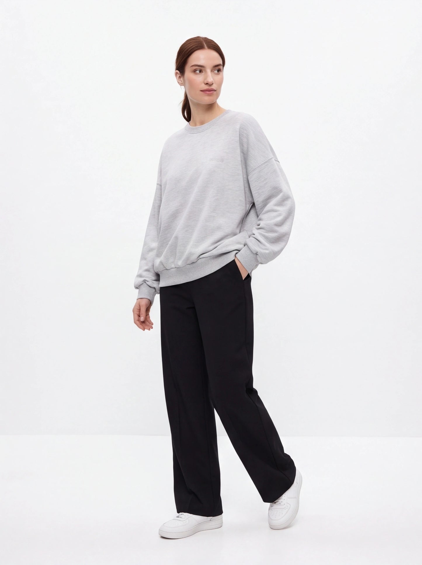 Damska bluza CREWNECK oversize UNLEASH WINGS GREY