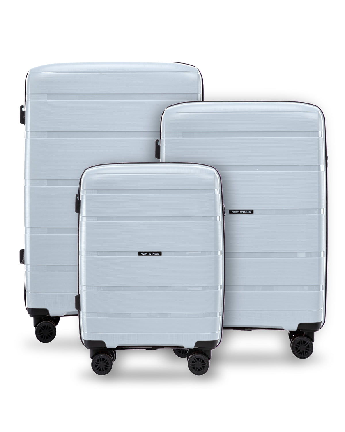 Komplet 3 walizek Wings HAWFINCH 3.0 polipropylen LIGHT BLUE