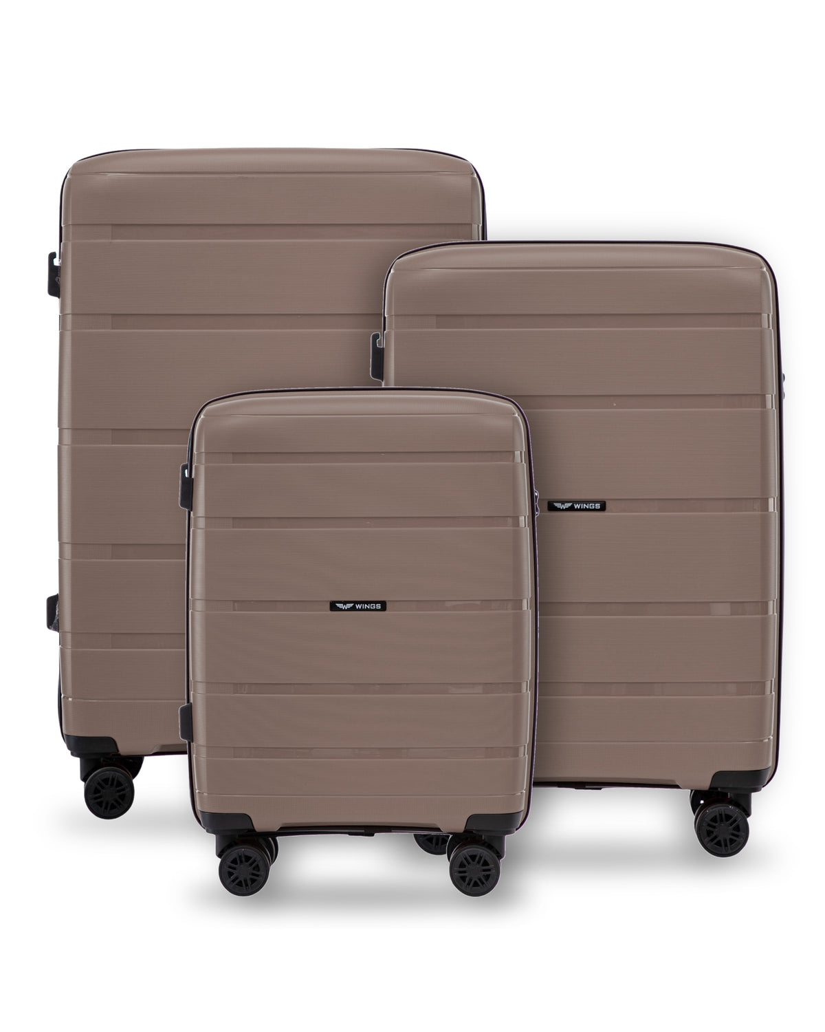 Komplet 3 walizek Wings HAWFINCH 3.0 polipropylen COFFEE