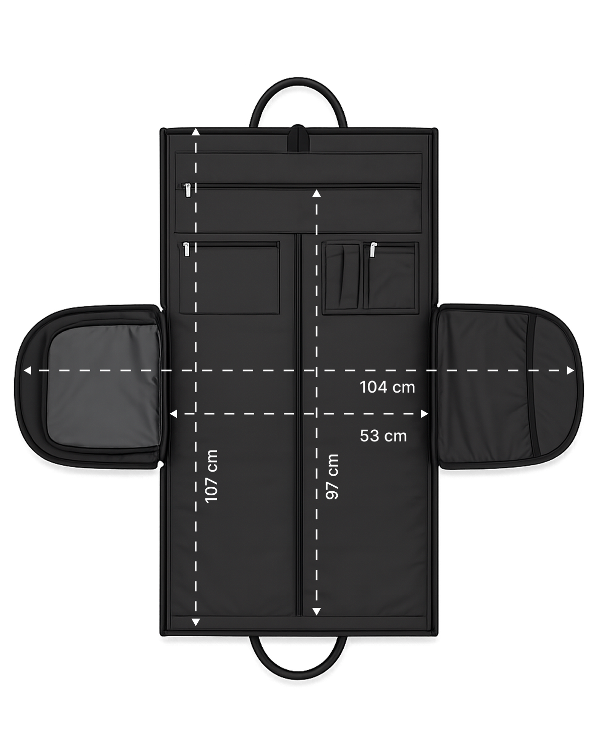 Elegancka torba na garnitur 2w1 WINGS BLACK
