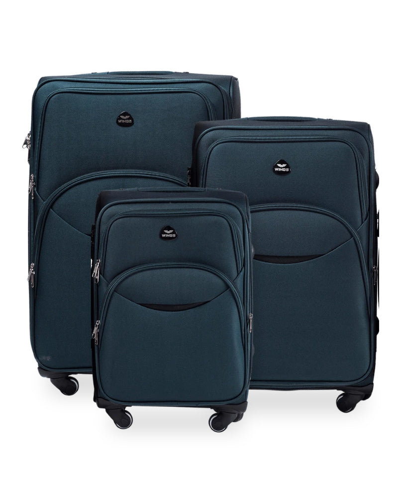 Zestaw 3 walizek Wings EAGLE 1708 DARK GREEN