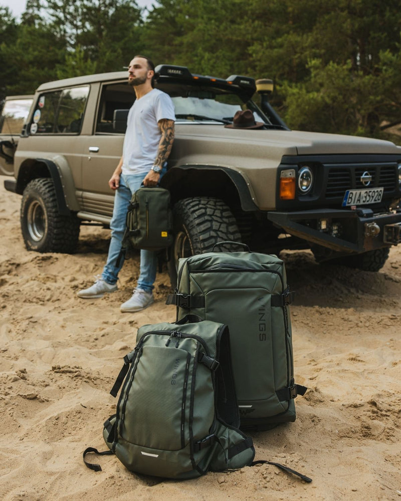 WINGS Walizka miękka średnia 24" ROOK dark green