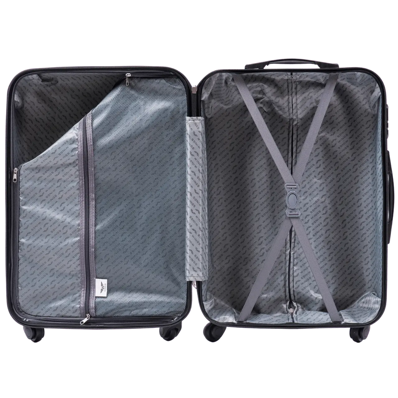 Walizka Podróżna Poszerzana ŚREDNIA WINGS FLAMINGO 24" BLACK