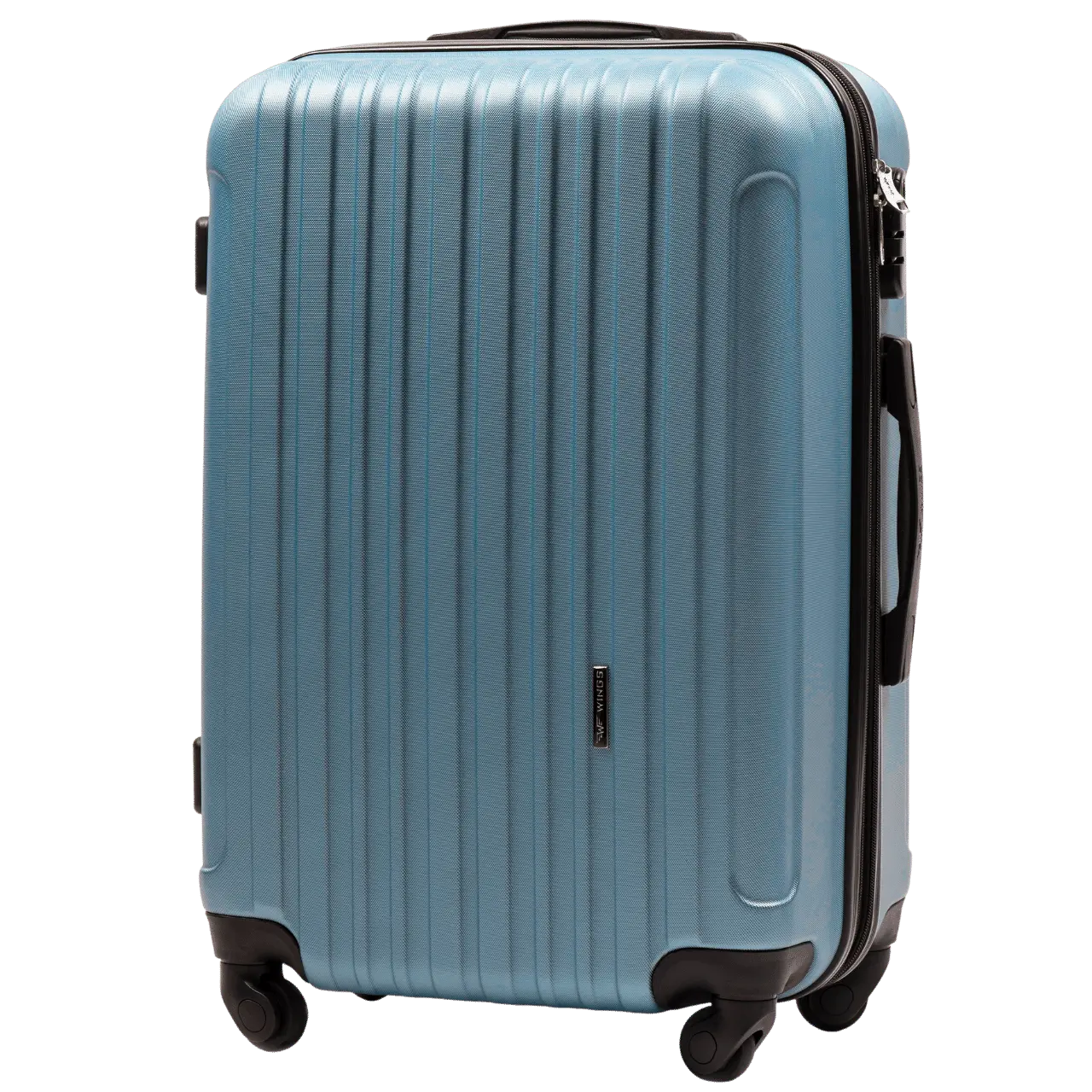 Walizka Podróżna ŚREDNIA WINGS FLAMINGO 24" SILVER BLUE FLAMINGO COLLECTION