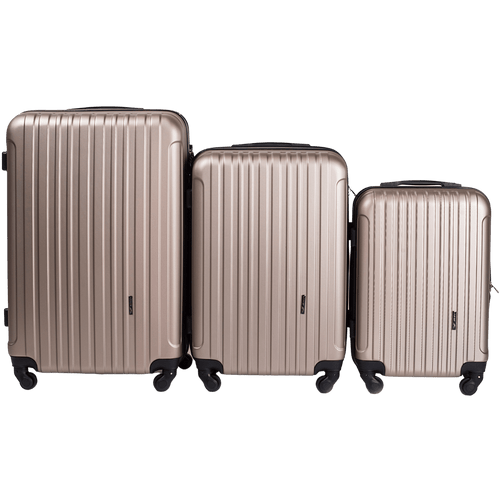 ZESTAW 3 WALIZEK WINGS FLAMINGO CHAMPAGNE