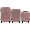 ZESTAW 3 WALIZEK WINGS FLAMINGO ROSE GOLD