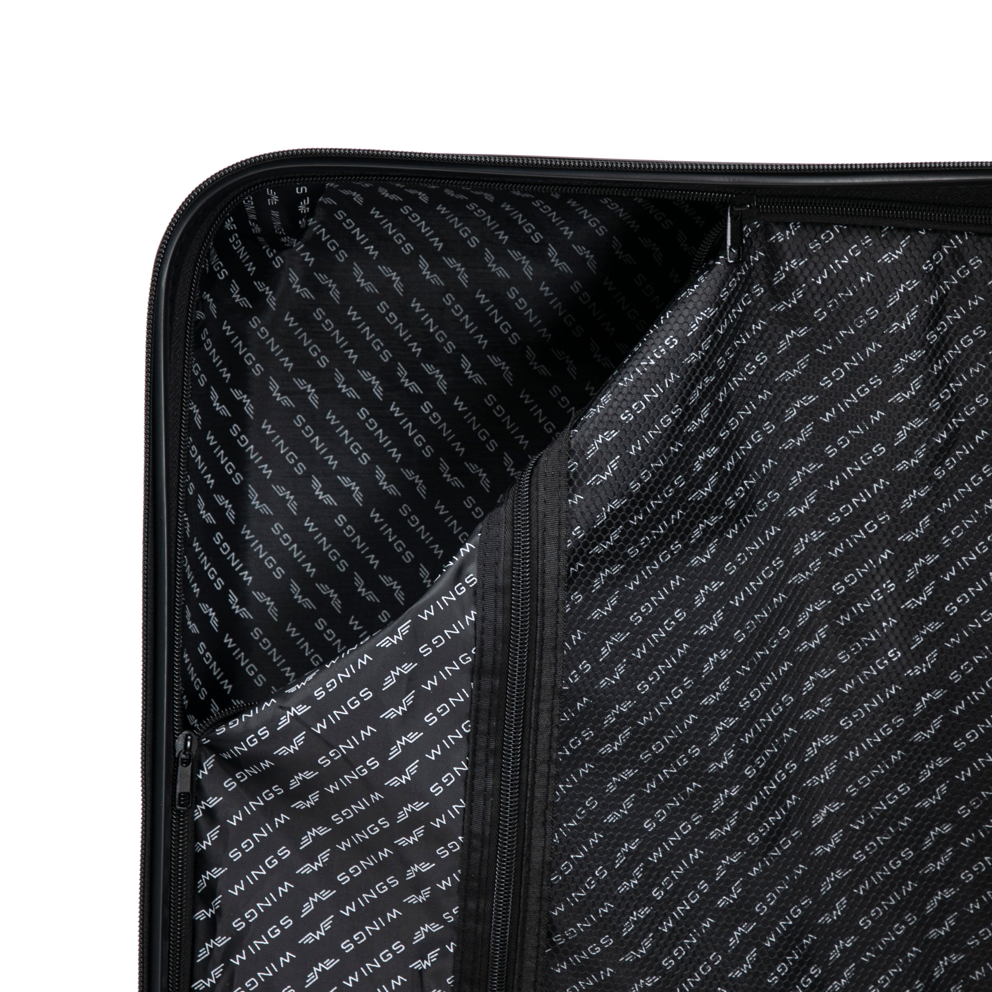 Zestaw walizek WINGS Merlin 3 szt. z 100% poliwęglanu BLACK