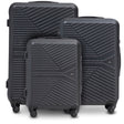 Zestaw walizek WINGS Merlin 3 szt. z 100% poliwęglanu BLACK