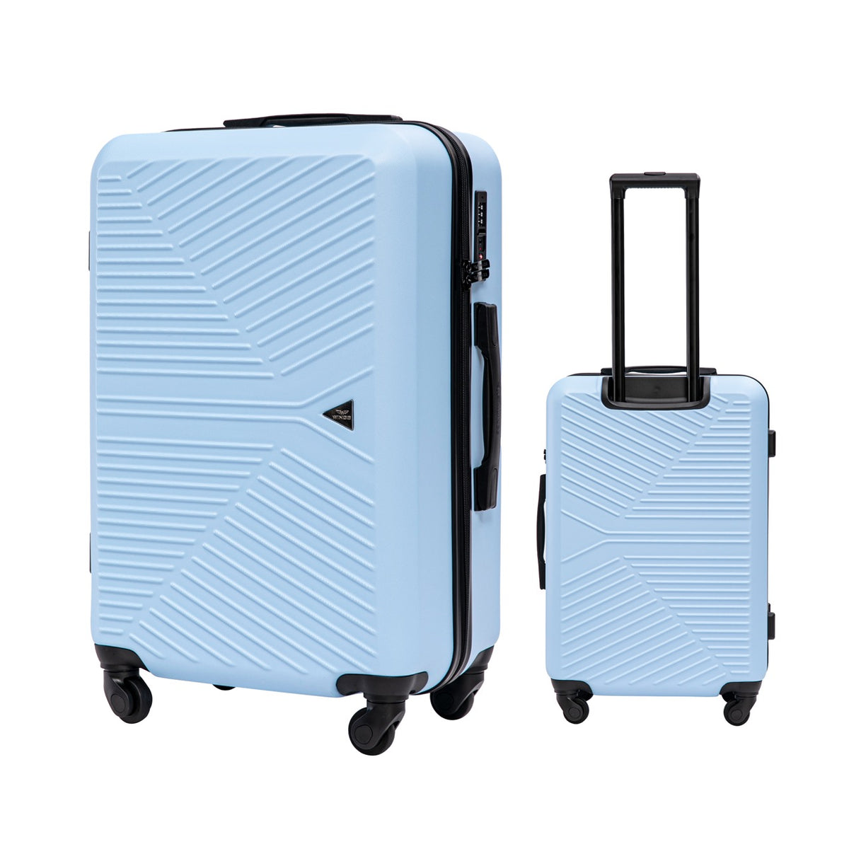 Zestaw walizek WINGS Merlin 3 szt. z 100% poliwęglanu LIGHT BLUE
