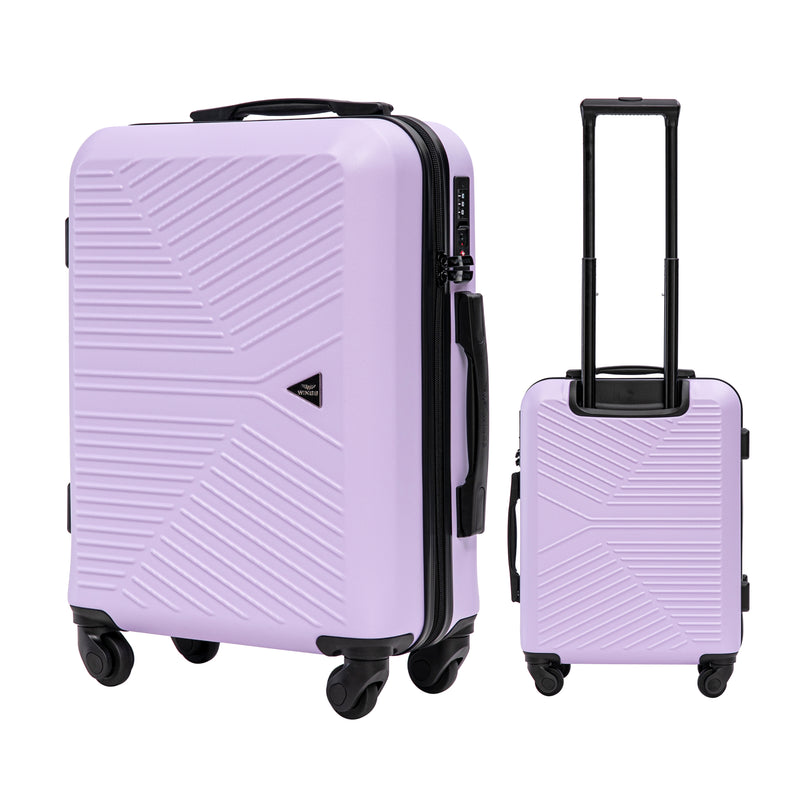 Zestaw walizek WINGS Merlin 3 szt. z 100% poliwęglanu WHITE PURPLE