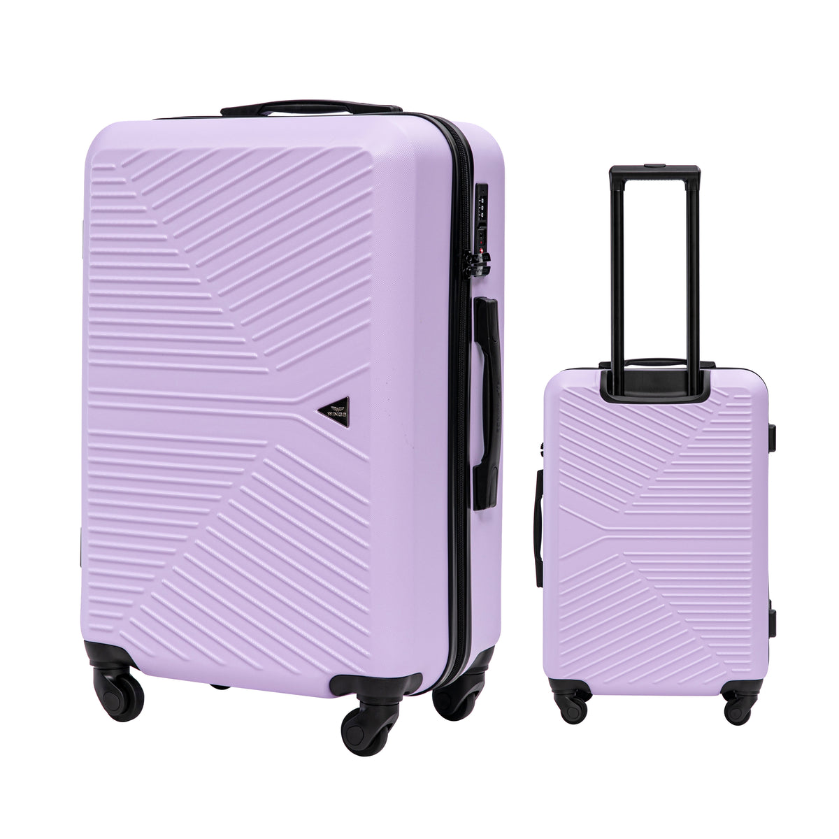 Zestaw walizek WINGS Merlin 3 szt. z 100% poliwęglanu WHITE PURPLE