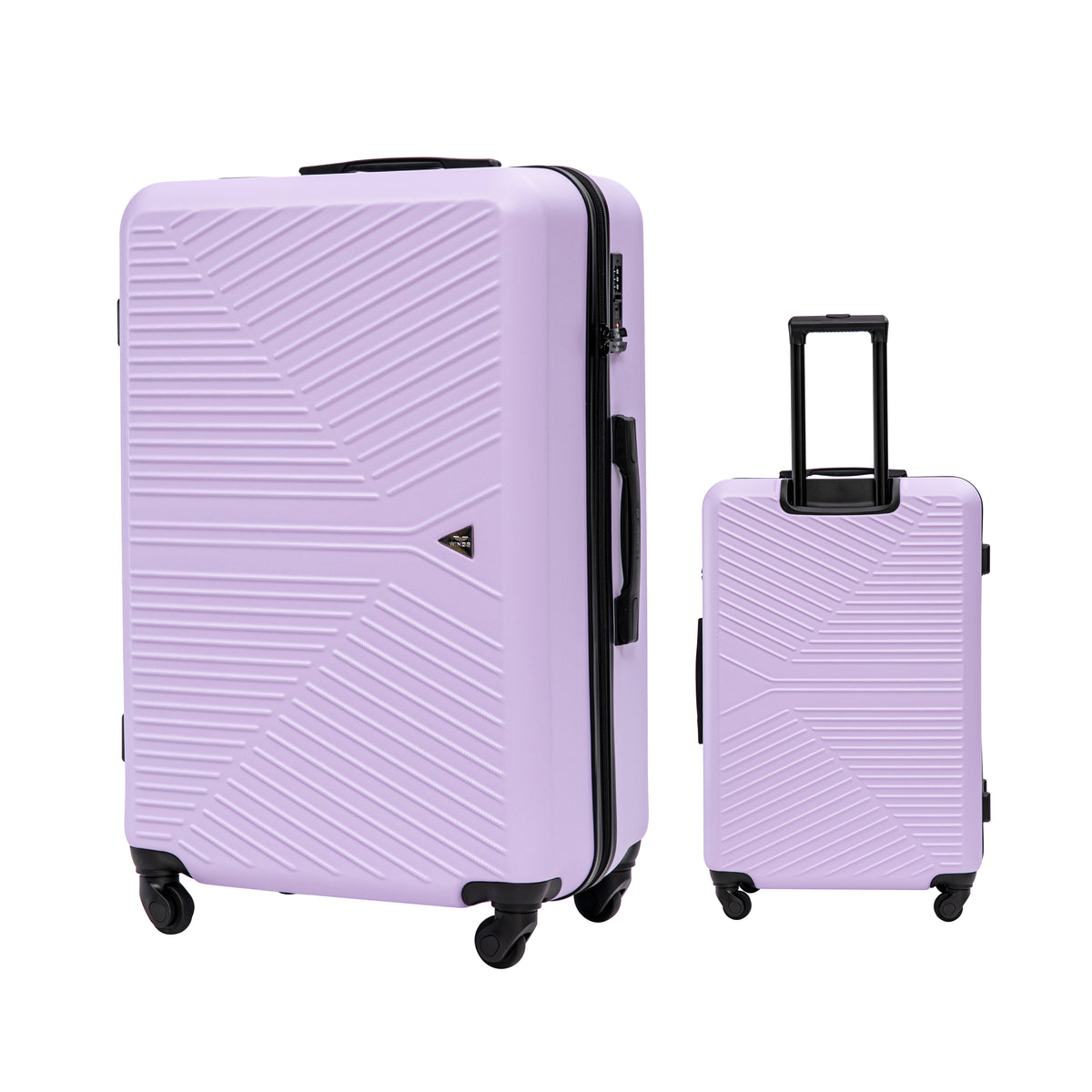 Zestaw walizek WINGS Merlin 3 szt. z 100% poliwęglanu WHITE PURPLE